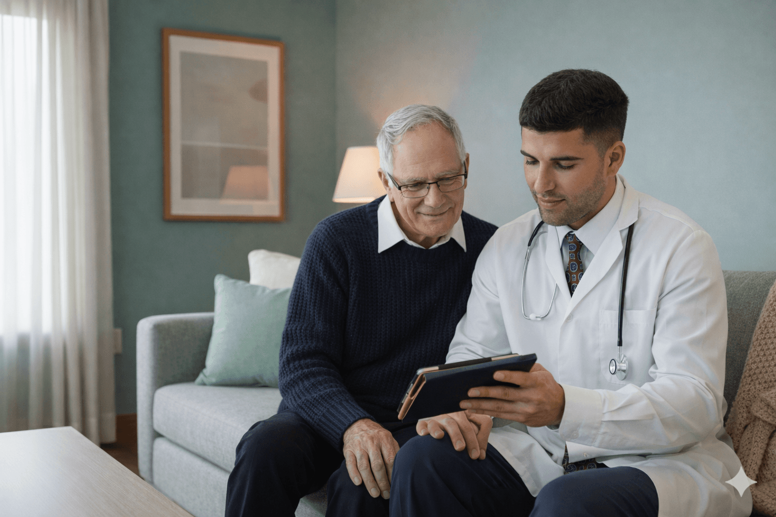 Warm family care background